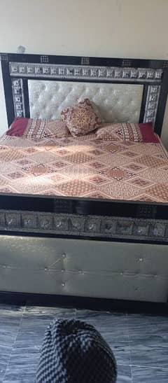 iron bed with mattress