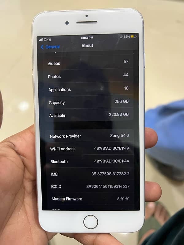 i phone 8 plus 256 gb pta approved 9