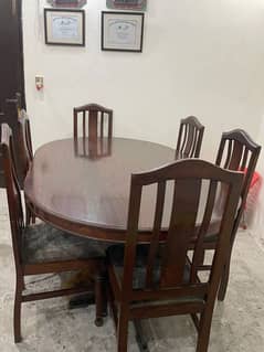 Six chair Dining Table pure Shisham Wood