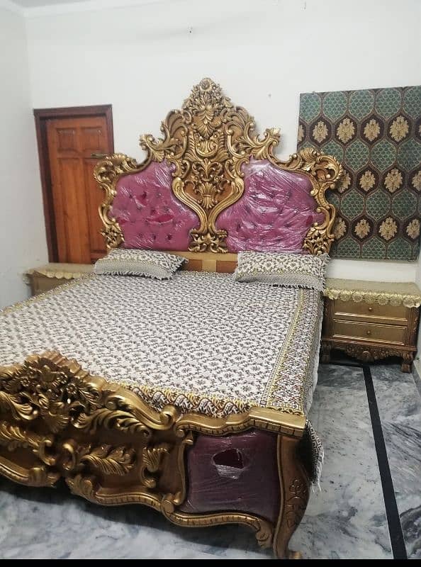 Chinioti King size Bed set for sales urgently 0