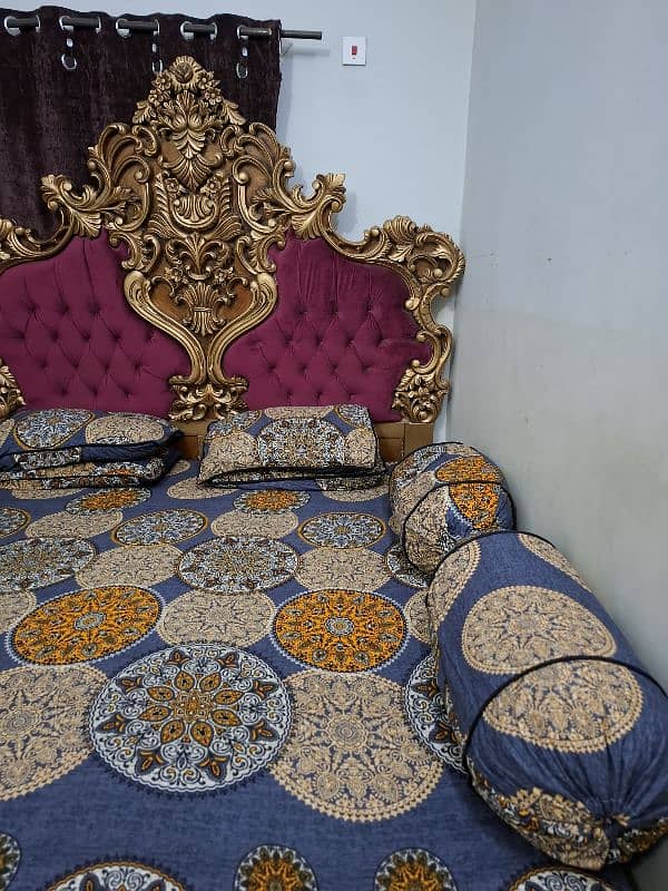 Chinioti King size Bed set for sales urgently 2