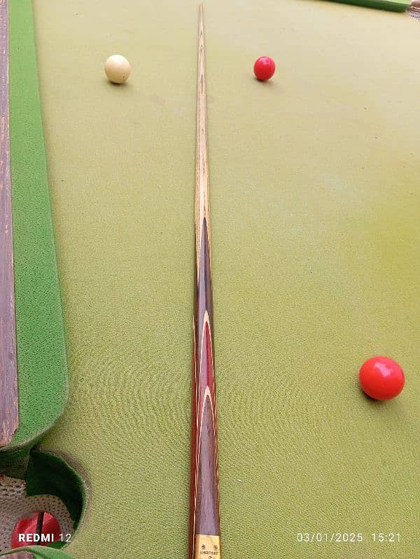 One piece handmade snooker cue England 5