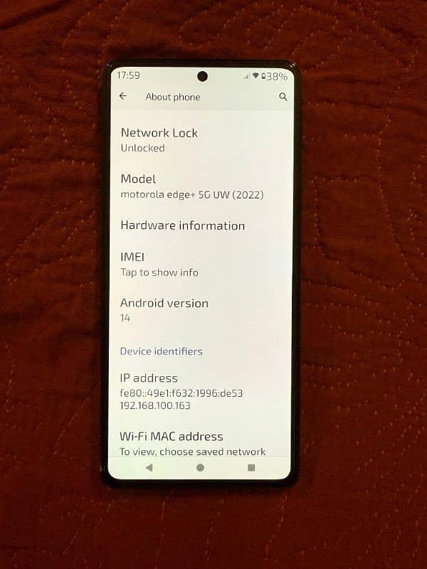 Motorola Edge Plus 5G UW 2022 Official PTA approved 2