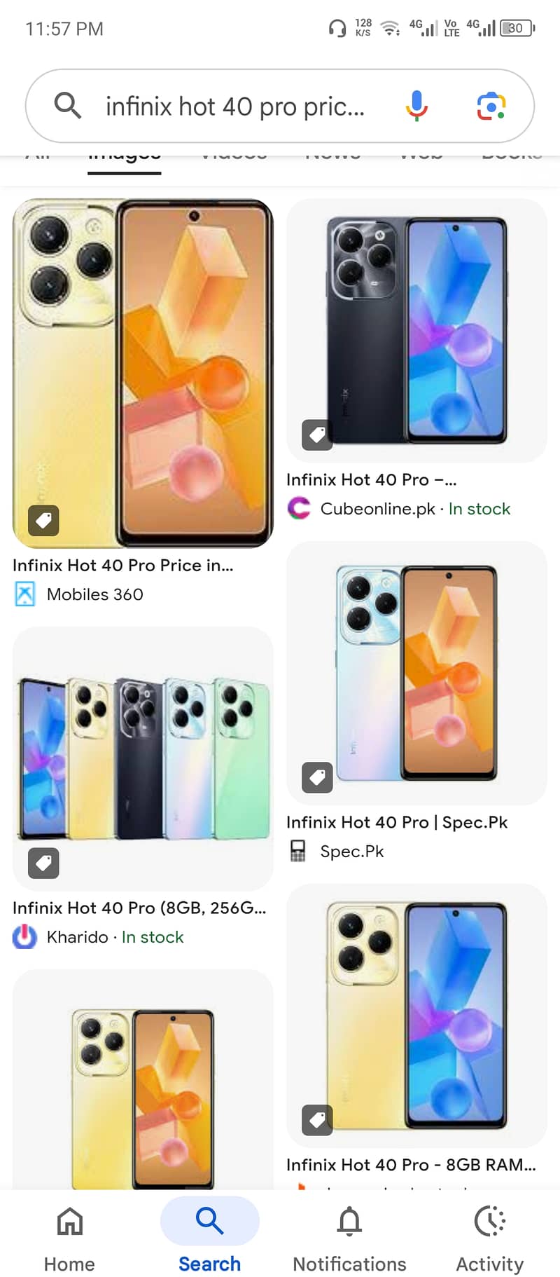 infinix hot 40 pro 8+8/256 gb ram 2