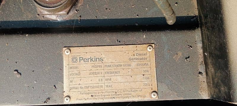 Perkins original 60kva 3