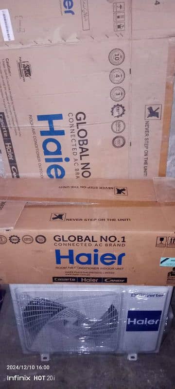 Haier DC inverter 2 month use 1 ton ac 8