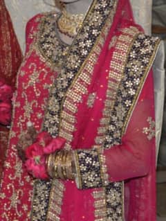 wedding sharara shocking pink colour