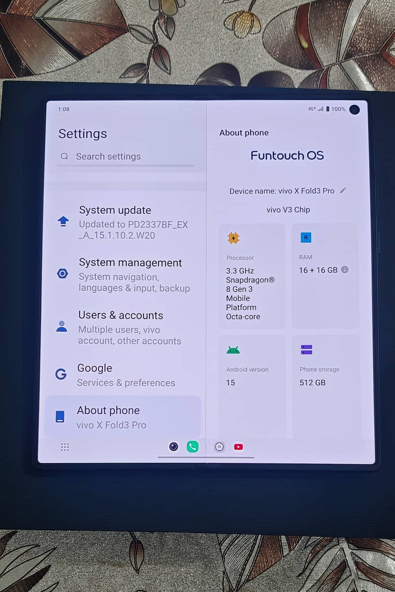 Vivo v fold 3 pro 16gb 512gb 4