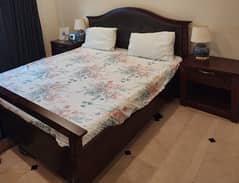 Interwood King size Bed with side tables and dresser