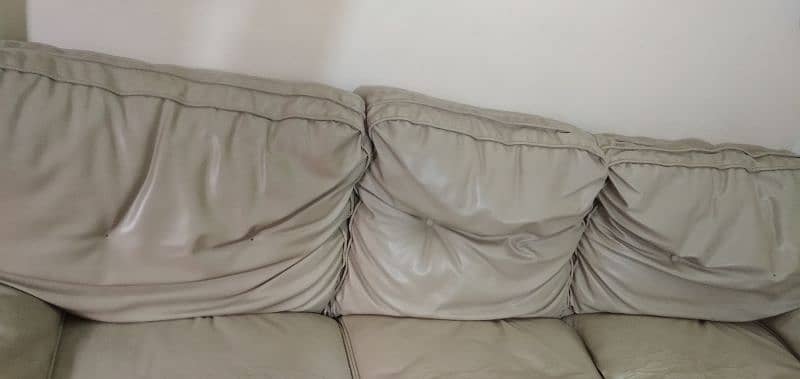 Leather Sofa Set + Center Table + Side Tables 1