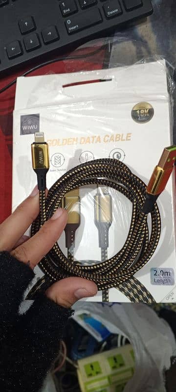 iPhone charging  Golden Data Cable what'sapps number: +923429839761 5