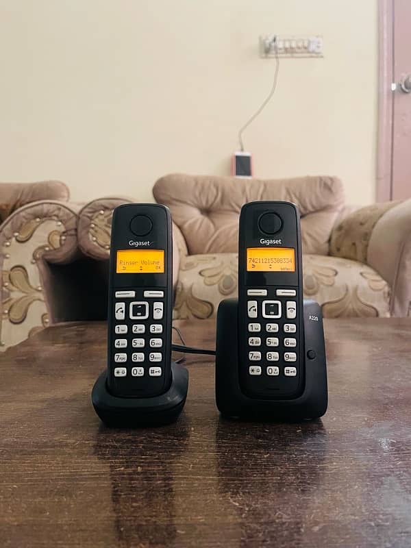 cordless phone gega set 2-line 4