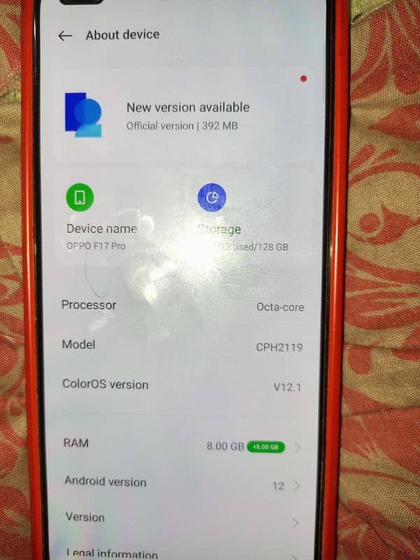 oppo f17pro only phone but phone no open no repair 0