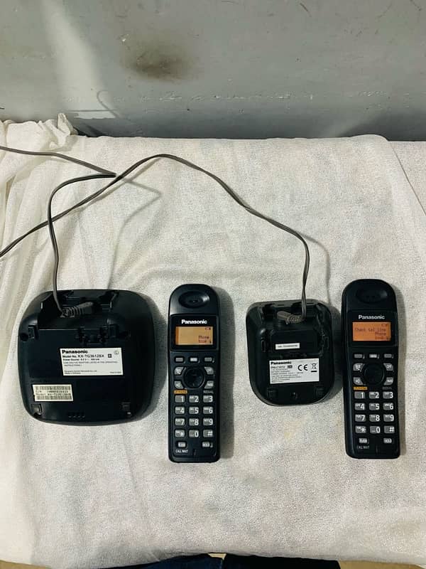 cordless panasonic phone 2-line(intercom) 5