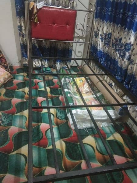 2 single bed without sheet and matress good condition 2