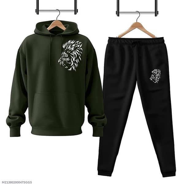 2 Pcs men’s fleece track suit with home delivery 7