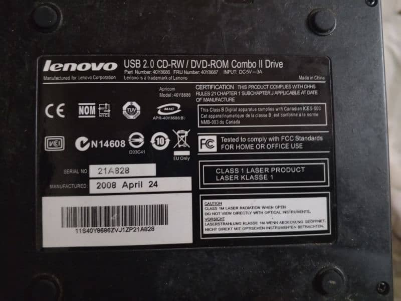 Lenovo external DVD room combo 11 drive usb 2.0 1