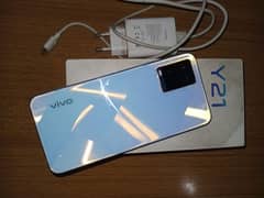 vivo y21 mobile with box with charger