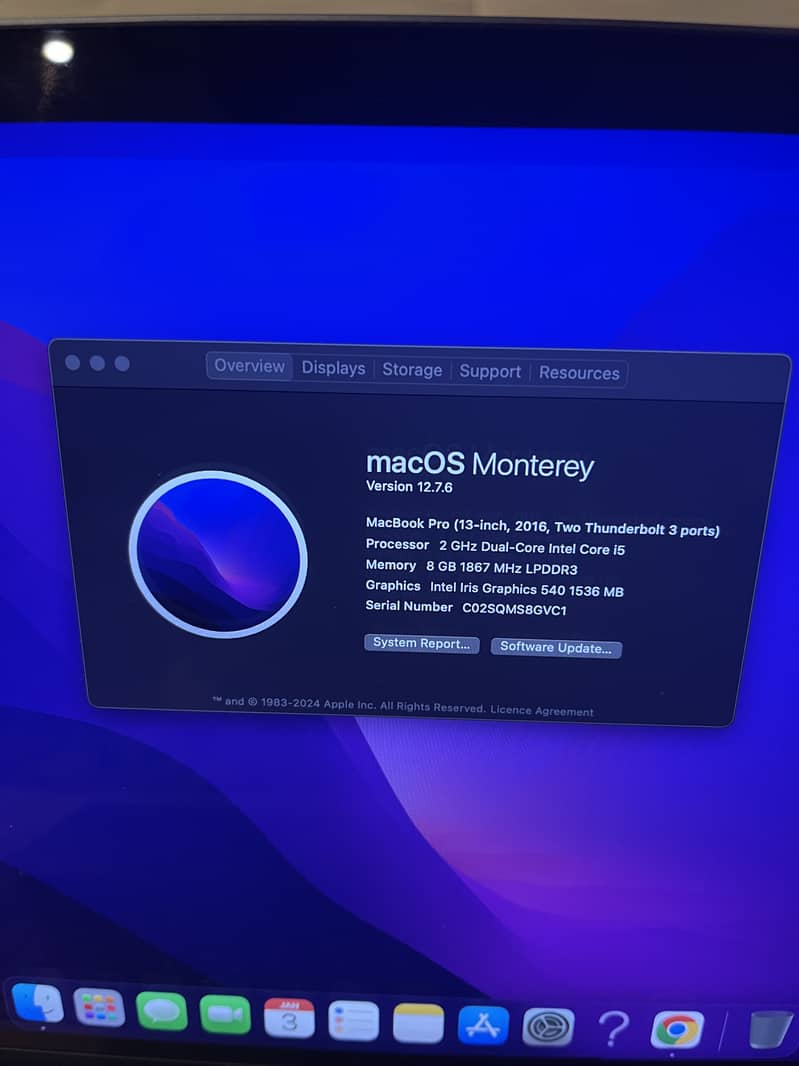 Macbook Pro 13 inch 2016 model 1