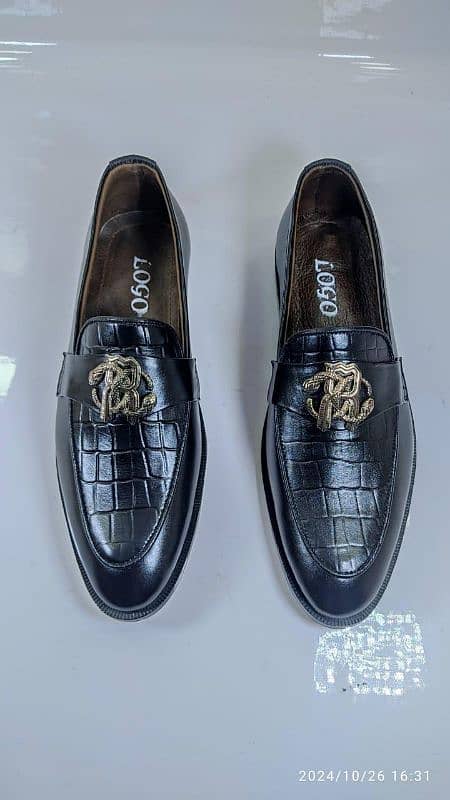 men cow leather formal loafers 3