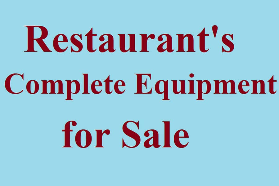 Fastfood Restaurant Equipment for sale 0