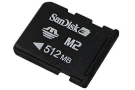 M2 Memory Card 1 GB or 512 MB