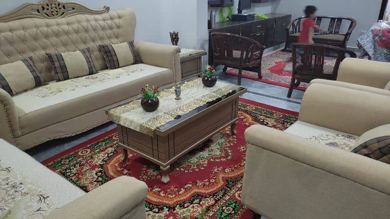 5 seater sofa set with dewan 0