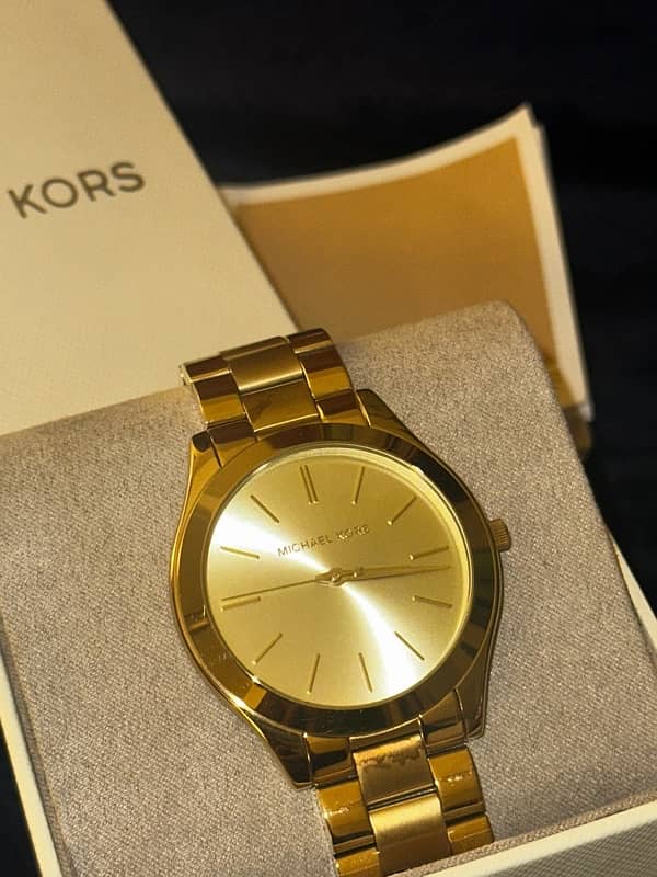 Michael Kors Gold Watch + Free Mens Wristwatch 1