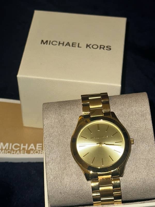 Michael Kors Gold Watch + Free Mens Wristwatch 2