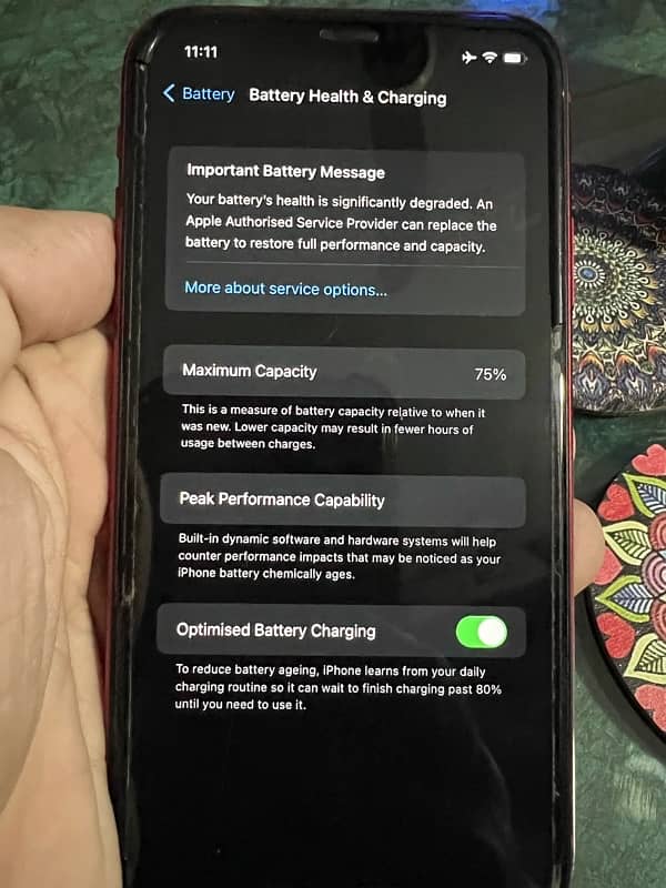 iPhone 11 factory unlock 10/9 condition Red 5