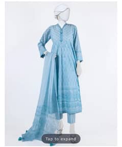 flared frock in sky blue color