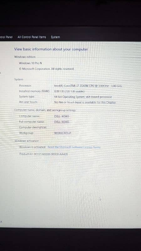 Dell Latitude E6530 i7 3rd Gen NVIDIA NVS 5200M 1GB 7