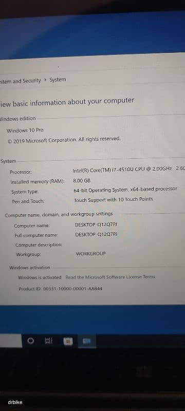 Lenovo core i7 4th generation /Laptop for sale 0