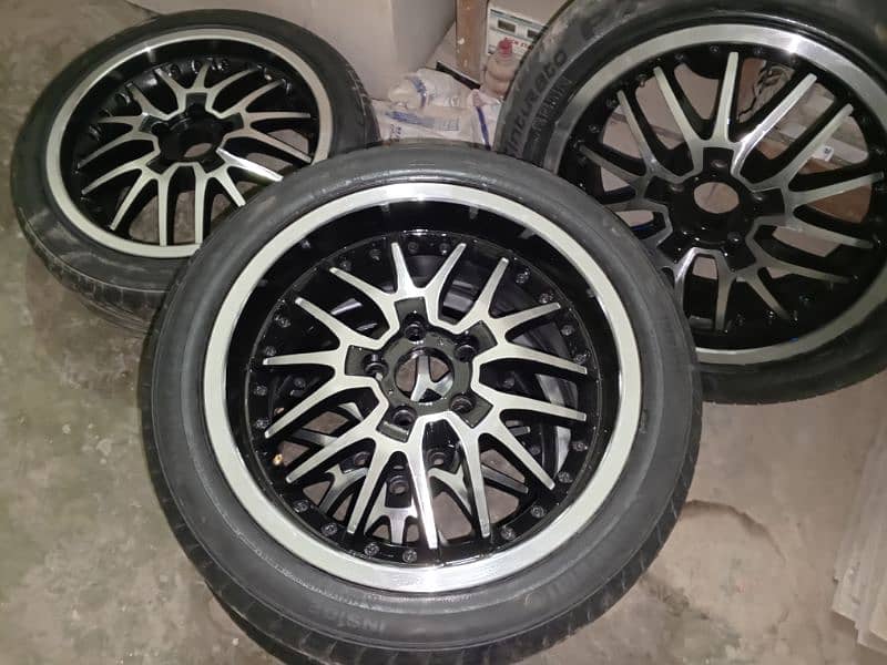 Almost Brand new Alloyrims with Tyres Staggered 17". . urgent sale 4