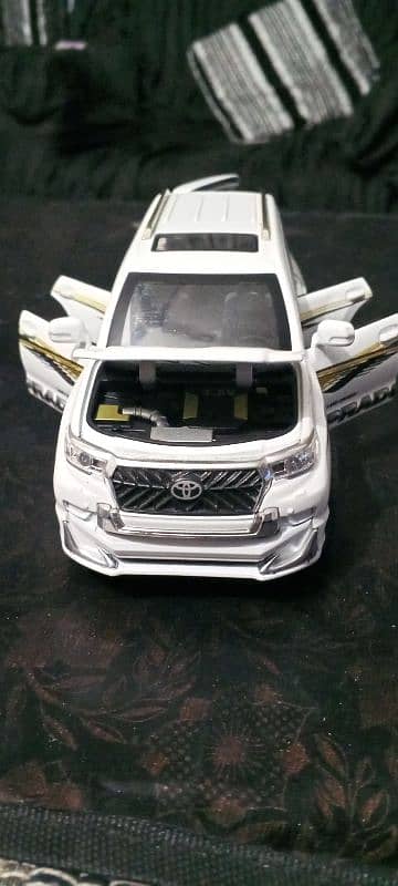 Toyota Land cruiser Prado TX white colour model toy car 5