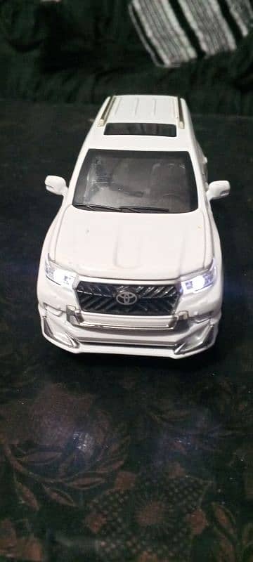 Toyota Land cruiser Prado TX white colour model toy car 6