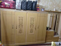 king size bed 4 door almari singar mez