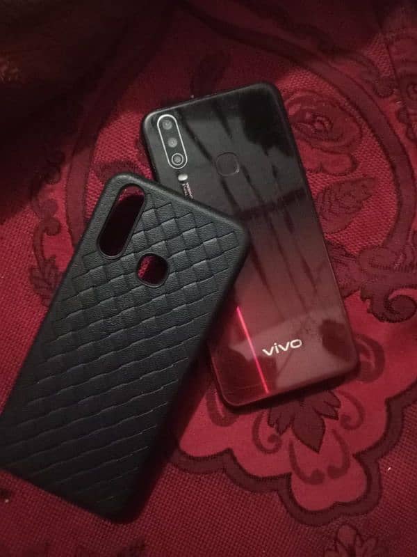 vivo y 17 red colour do back cover three piece 7