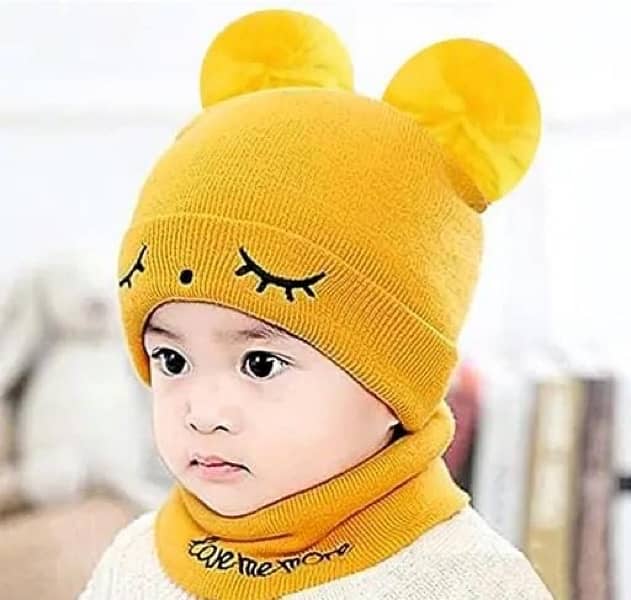 BEANIE WOOL CAP WITH NECK WARMER 0