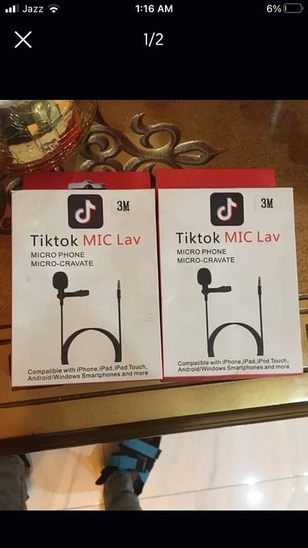 tiktok mic lav microphone and micro-cravate] LED ring light 2 hol 0