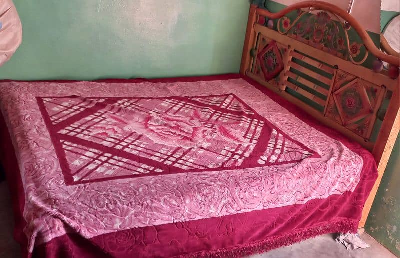 Whole/Complete Double Bed are for sale along with Mattress 1