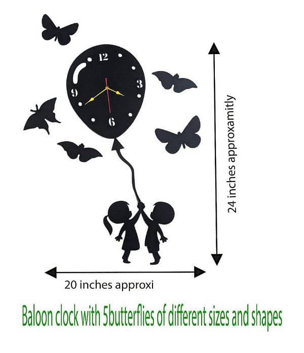 ballon style 3D wall clock. 0