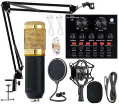 Studio Mic BM800 with Sound Card For Youtube\song rec\Gaming