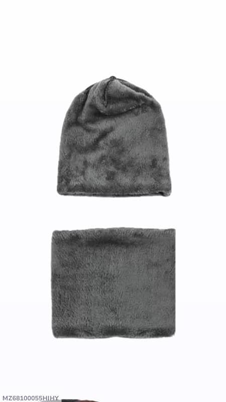 1pcs Wool Beanie And Neck Warmer 1