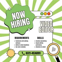 Part-Time Video Editor Wanted – Join Us for a Long-Term Collaboration