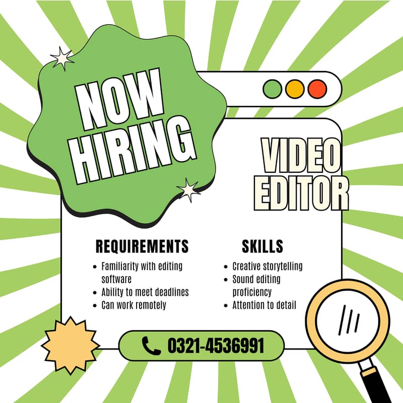 Part-Time Video Editor Wanted – Join Us for a Long-Term Collaboration 0