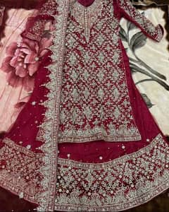 Bridal Lehnga with potli & jamawar trouser