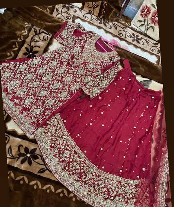 Bridal Lehnga with potli & jamawar trouser 1