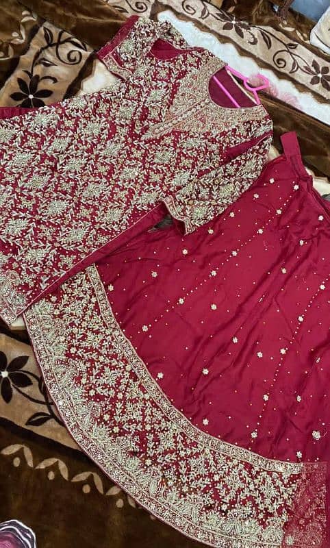 Bridal Lehnga with potli & jamawar trouser 2