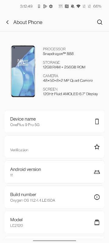 Oneplus 9pro 12 gb 256 gb Global 5